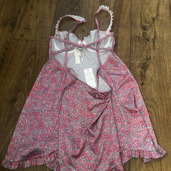 For Love And Lemons Pink Floral Lace Dress - Picture 4 of 5